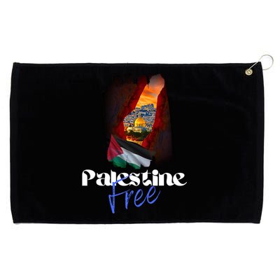 Free Palestine Arabic Support Palestine And Gaza Grommeted Golf Towel