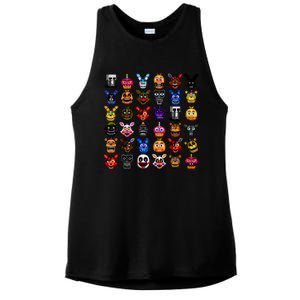 Fnaf Pixel Art Collage Ladies PosiCharge Tri-Blend Wicking Tank