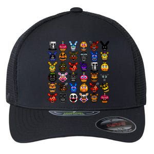 Fnaf Pixel Art Collage Flexfit Unipanel Trucker Cap