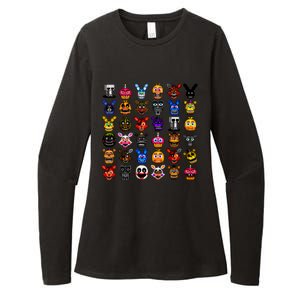 Fnaf Pixel Art Collage Womens CVC Long Sleeve Shirt