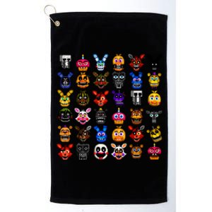 Fnaf Pixel Art Collage Platinum Collection Golf Towel