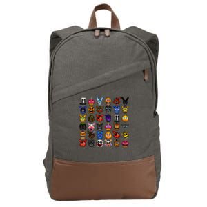 Fnaf Pixel Art Collage Cotton Canvas Backpack