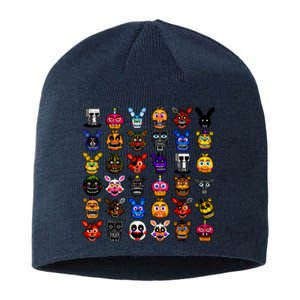 Fnaf Pixel Art Collage Sustainable Beanie