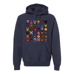 Fnaf Pixel Art Collage Premium Hoodie