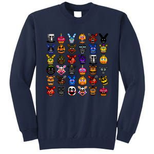 Fnaf Pixel Art Collage Tall Sweatshirt