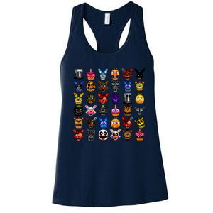 Fnaf Pixel Art Collage Women's Racerback Tank