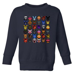 Fnaf Pixel Art Collage Toddler Sweatshirt