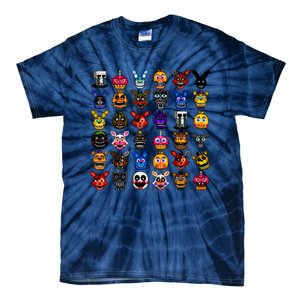 Fnaf Pixel Art Collage Tie-Dye T-Shirt