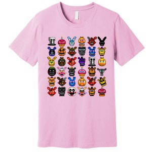 Fnaf Pixel Art Collage Premium T-Shirt