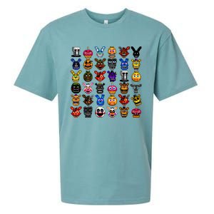 Fnaf Pixel Art Collage Sueded Cloud Jersey T-Shirt