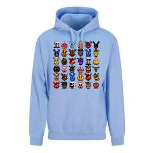 Fnaf Pixel Art Collage Unisex Surf Hoodie