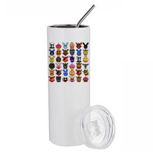 Fnaf Pixel Art Collage Stainless Steel Tumbler