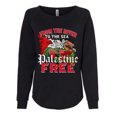 Free Palestine Arabic Support Palestine And Keffiyeh Palesti Womens California Wash Sweatshirt