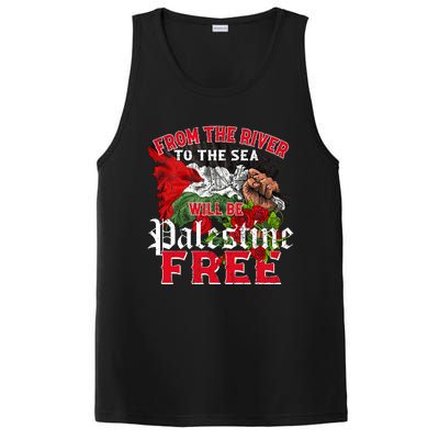 Free Palestine Arabic Support Palestine And Keffiyeh Palesti PosiCharge Competitor Tank