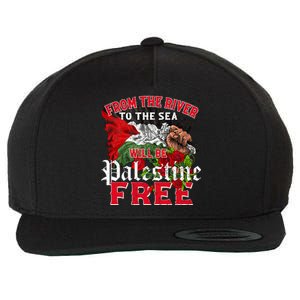 Free Palestine Arabic Support Palestine And Keffiyeh Palesti Wool Snapback Cap