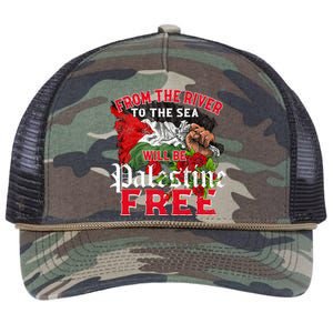 Free Palestine Arabic Support Palestine And Keffiyeh Palesti Retro Rope Trucker Hat Cap