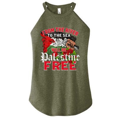 Free Palestine Arabic Support Palestine And Keffiyeh Palesti Women's Perfect Tri Rocker Tank