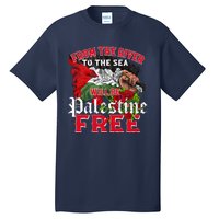 Free Palestine Arabic Support Palestine And Keffiyeh Palesti Tall T-Shirt