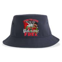 Free Palestine Arabic Support Palestine And Keffiyeh Palesti Sustainable Bucket Hat