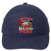 Free Palestine Arabic Support Palestine And Keffiyeh Palesti 7-Panel Snapback Hat