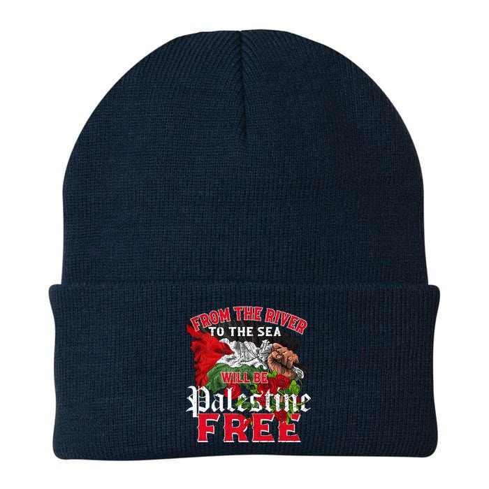 Free Palestine Arabic Support Palestine And Keffiyeh Palesti Knit Cap Winter Beanie