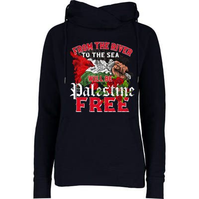 Free Palestine Arabic Support Palestine And Keffiyeh Palesti Womens Funnel Neck Pullover Hood