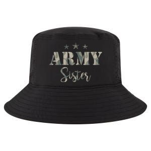 Funny Proud Army Sister Gift Camouflage Shirt Army Sister Gift Cool Comfort Performance Bucket Hat