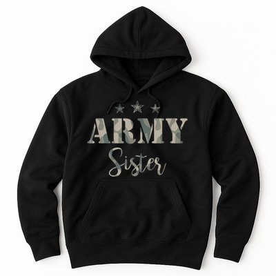 Funny Proud Army Sister Gift Camouflage Shirt Army Sister Gift Hoodie