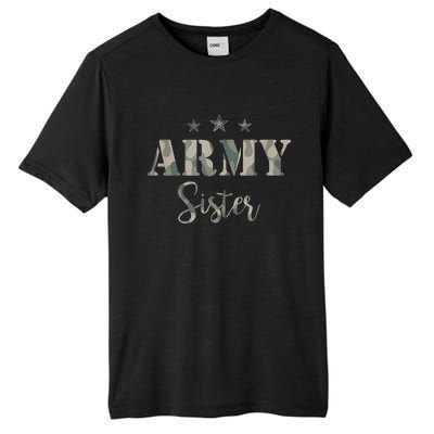 Funny Proud Army Sister Gift Camouflage Shirt Army Sister Gift Tall Fusion ChromaSoft Performance T-Shirt