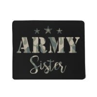 Funny Proud Army Sister Gift Camouflage Shirt Army Sister Gift Mousepad