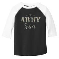 Funny Proud Army Sister Gift Camouflage Shirt Army Sister Gift Toddler Fine Jersey T-Shirt