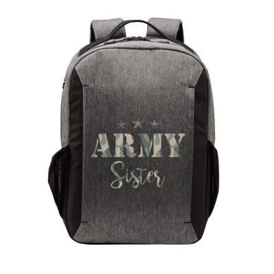 Funny Proud Army Sister Gift Camouflage Shirt Army Sister Gift Vector Backpack