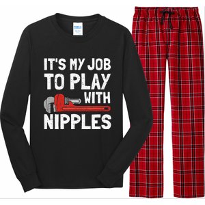 Funny Plumber Art For Wo Steamfitter Plumbing Tools Long Sleeve Pajama Set