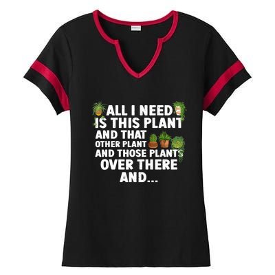 Funny Plant Art Gardening Garden Plant Lovers Ladies Halftime Notch Neck Tee