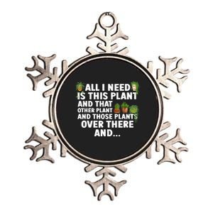 Funny Plant Art Gardening Garden Plant Lovers Metallic Star Ornament