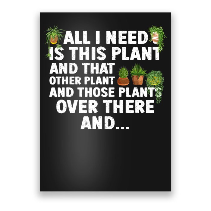 Funny Plant Art Gardening Garden Plant Lovers Poster