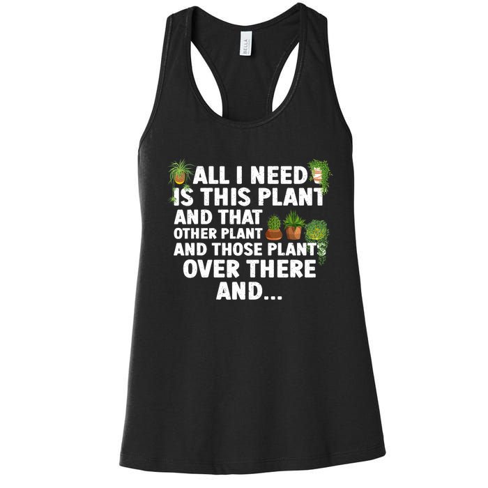 Funny Plant Art Gardening Garden Plant Lovers Women's Racerback Tank