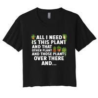 Funny Plant Art Gardening Garden Plant Lovers Women's Crop Top Tee