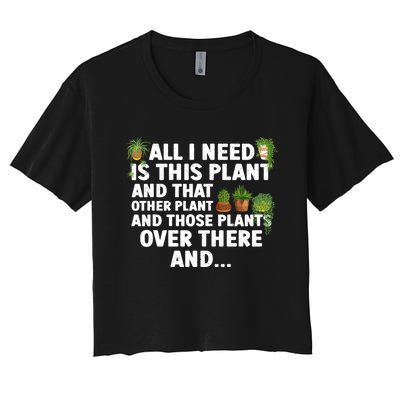 Funny Plant Art Gardening Garden Plant Lovers Women's Crop Top Tee