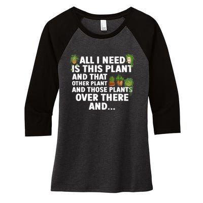 Funny Plant Art Gardening Garden Plant Lovers Women's Tri-Blend 3/4-Sleeve Raglan Shirt