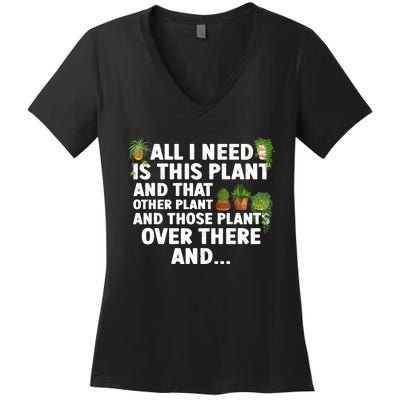 Funny Plant Art Gardening Garden Plant Lovers Women's V-Neck T-Shirt