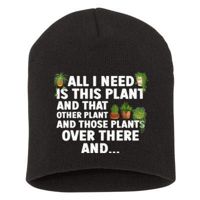 Funny Plant Art Gardening Garden Plant Lovers Short Acrylic Beanie