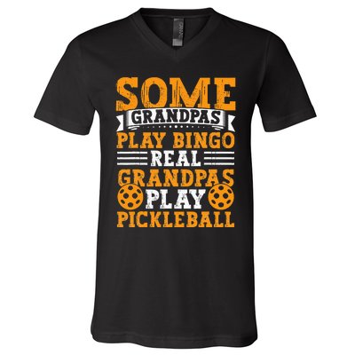 Funny Pickleball Apparel for Grandpa Pickleball V-Neck T-Shirt