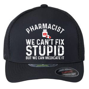 Funny Pharmacy Art Pharmacy Tech Pharmacist Flexfit Unipanel Trucker Cap