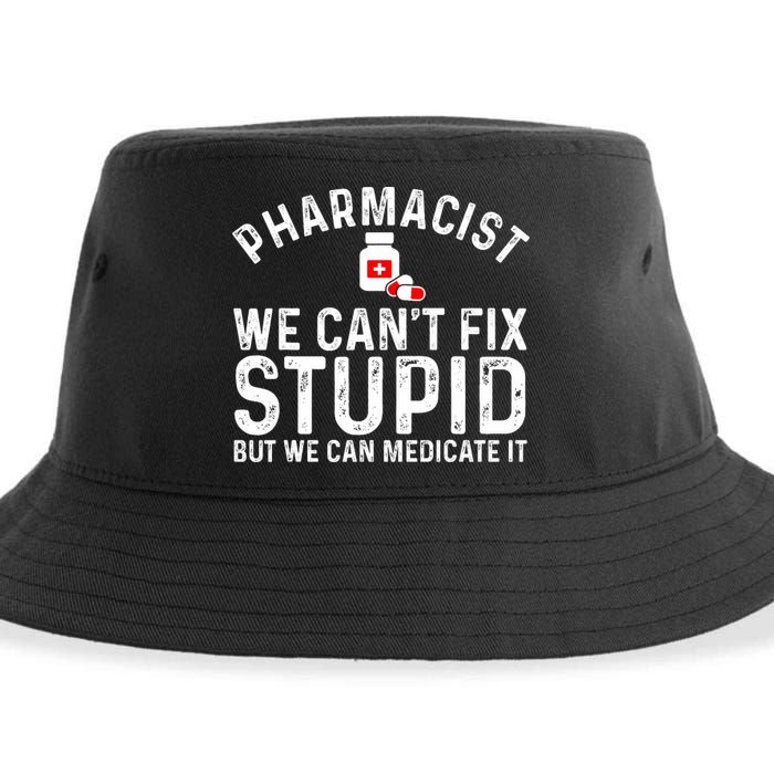 Funny Pharmacy Art Pharmacy Tech Pharmacist Sustainable Bucket Hat