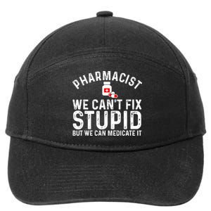 Funny Pharmacy Art Pharmacy Tech Pharmacist 7-Panel Snapback Hat