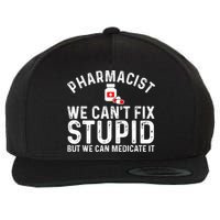 Funny Pharmacy Art Pharmacy Tech Pharmacist Wool Snapback Cap