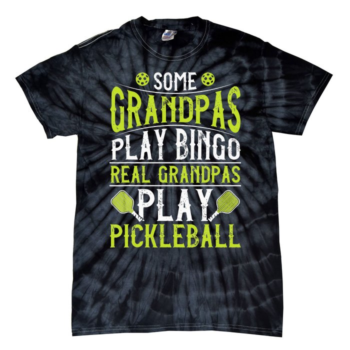 Funny Pickleball Apparel for Grandpa Pickleball Tie-Dye T-Shirt