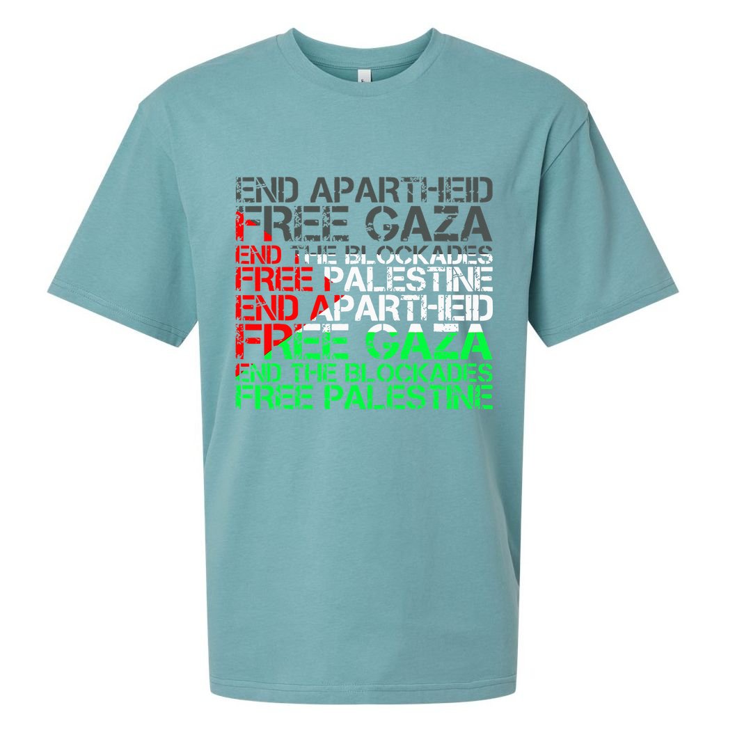 Free Palestine Arabic Palestine Gaza Jerusalem Support Flag Sueded Cloud Jersey T-Shirt