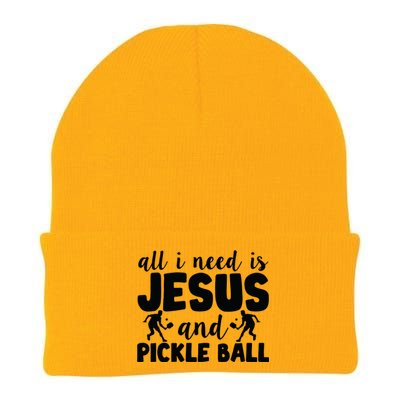 Funny Pickleball All I Need Is Jesus And PickleBall Knit Cap Winter Beanie